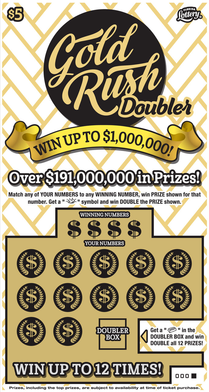 $5 GOLD RUSH DOUBLER: boleto de raspadito