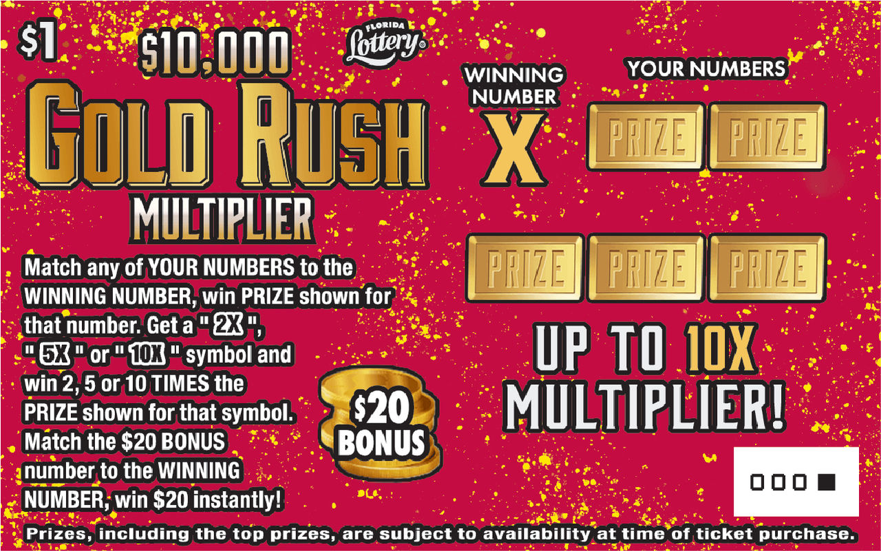 $10K GOLD RUSH MULTIPLIER: boleto de raspadito