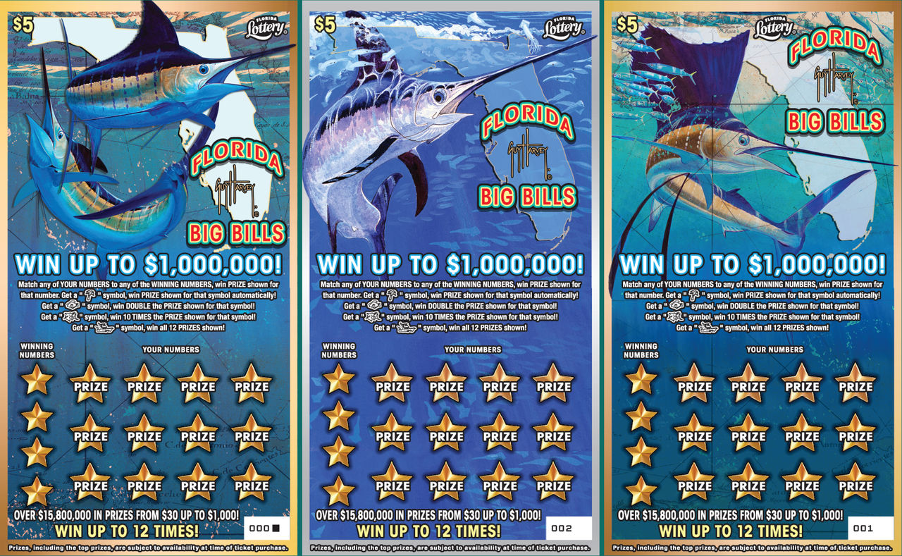 GUY HARVEY $1M FLORIDA BIG BILLS: boleto de raspadito