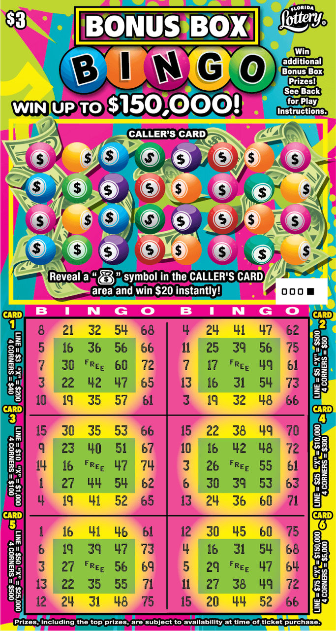 BONUS BOX BINGO: boleto de raspadito