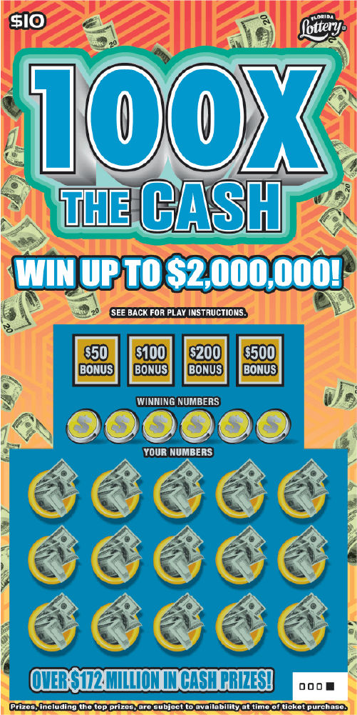 100X THE CASH: boleto de raspadito