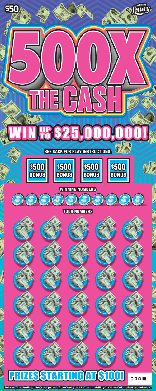 500X THE CASH: boleto de raspadito