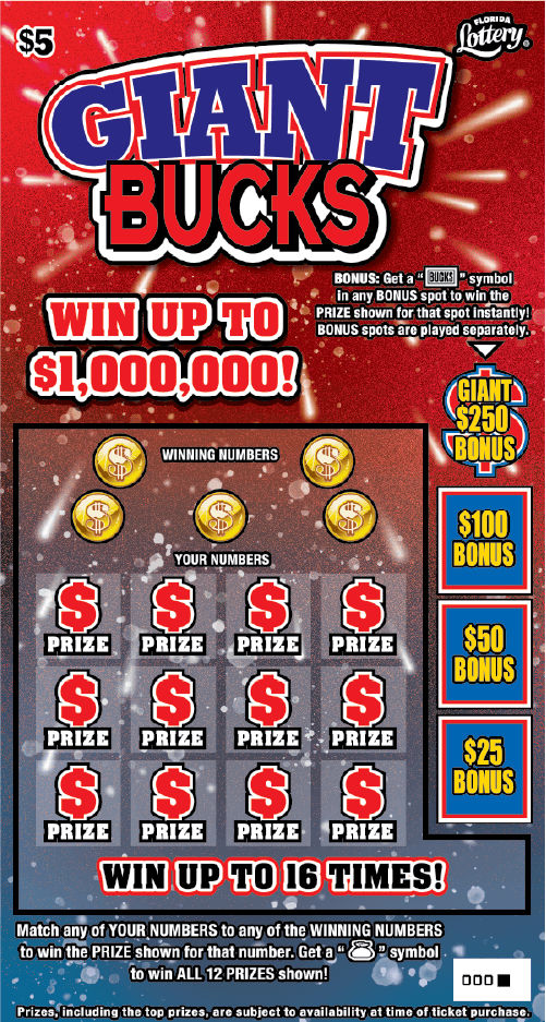 GIANT BUCKS: boleto de raspadito