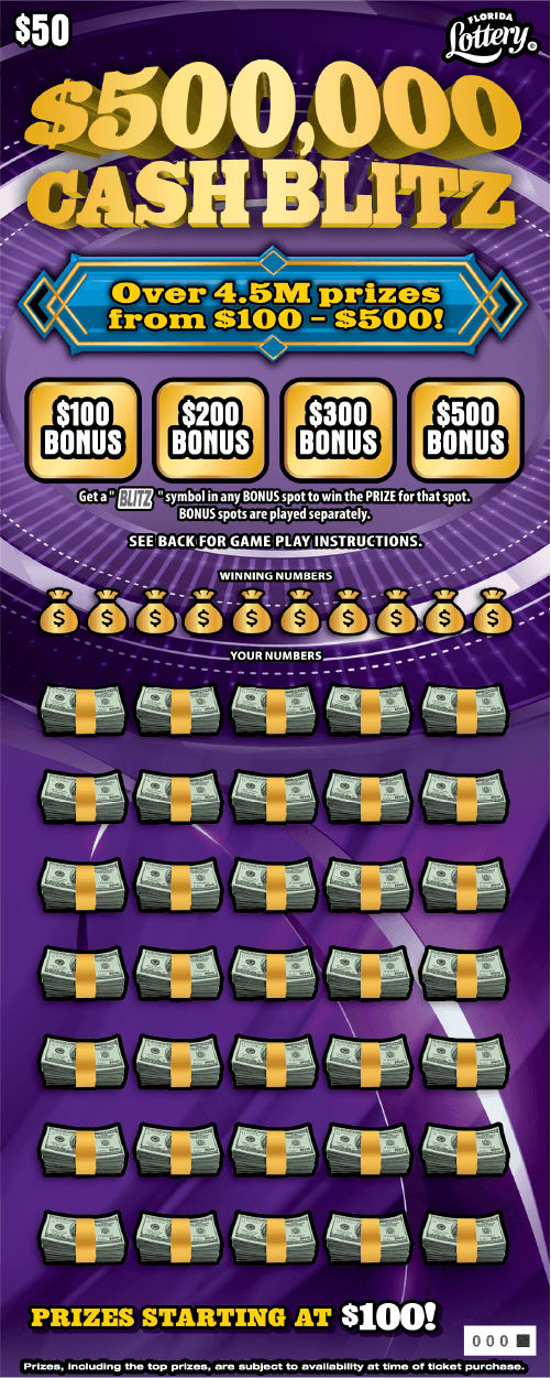 $500,000 CASH BLITZ: boleto de raspadito