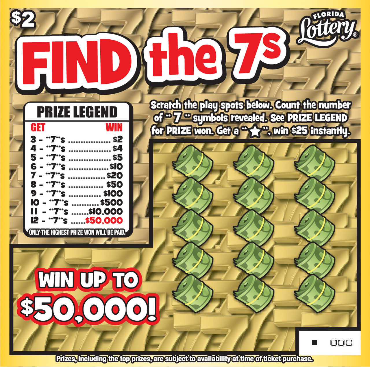 FIND THE 7S: boleto de raspadito